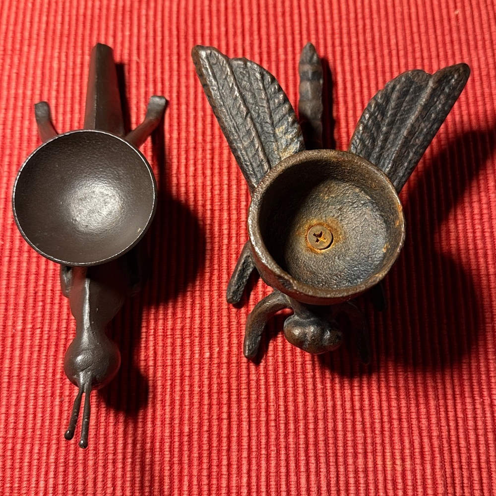 Dragonfly And Grasshopper Metal Tea Light Holders